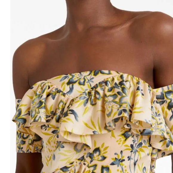 Cinq a Sept Elenora Off Shoulder Cascading Ruffle Dress - Picture 3 of 12